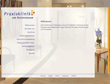Tablet Screenshot of praxisklinik-am-rothenbaum.de